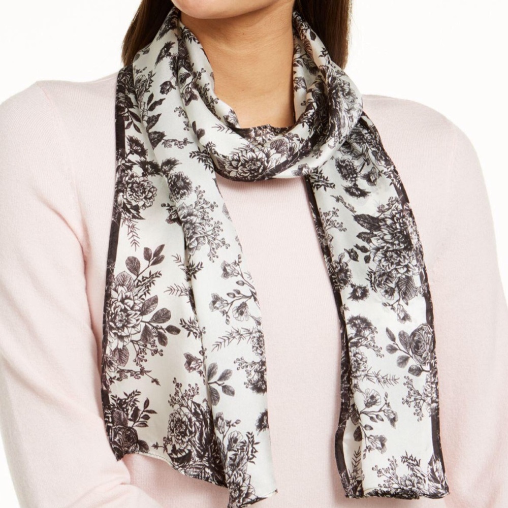 Echo New York floral silk scarf